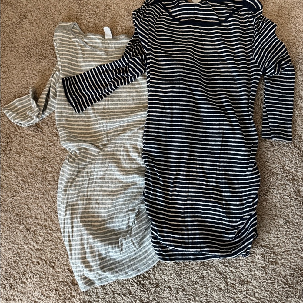 Striped 3/4 Sleeve Shirts
